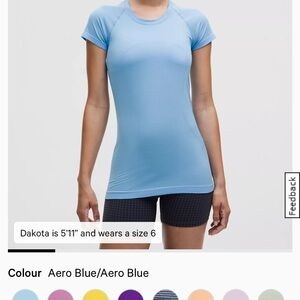 Lululemon Athletica Swiftly Tech Blue Short Sleeve